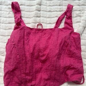 WHITE FOX Pink Eyelet Corset